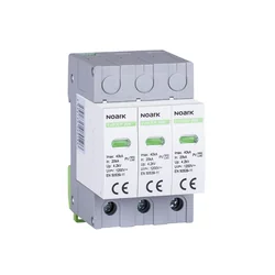 Noark SPD surge arrester Ex9UEP, type II, 1000 V DC, 3 wide modules, for ungrounded PV systems