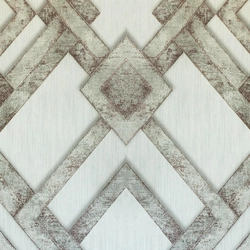 Non-woven wallpaper sample,3D geometric pattern S20512_6, gray with burgundy details