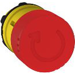 O botão Schneider Electric Mushroom fica vermelho girando (ZB5AS834)
