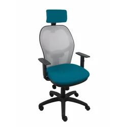 Office Chair with Headrest Jorquera P&amp;C 10CRNCR Gray Green/Blue