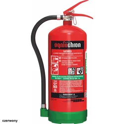 OGPN-6XABFF - Foam fire extinguisher, AB Fluorine Free group, operating time 15 sec, operating temperature range 0°C +60°C, public utility buildings, offices, glass, warehouses, airports - 6 kg