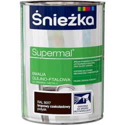 Oil-phthalic enamel Śnieżka Supermal brown chocolate gloss 0.8 l