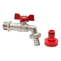 Oligo 1/2" ball valve with choke and MAl hose end