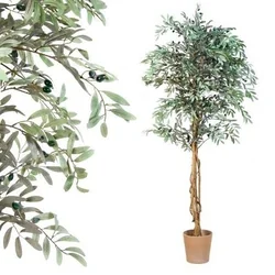 Oliveira decorativa artificial com azeitonas 180 cm