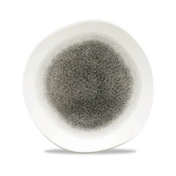 Orgaanisesti muotoiltu Raku Quartz Black Pyöreä Trace Plate 264 mm