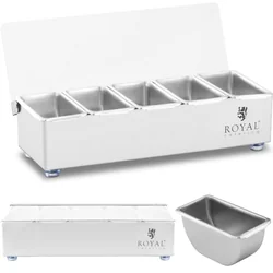 Organizator barman pentru aditivi bauturi cu capac 5 x 0,4 l