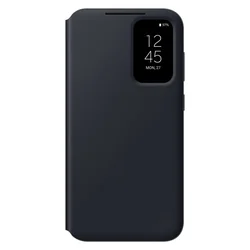 Oriģinālais korpusa vāciņš priekš Samsung Galaxy S23 FE kartes kabatas Smart View Wallet melns