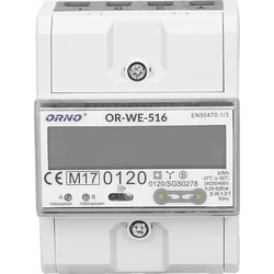 Orno Compteur électrique Orno OR-WE-516 3-faz Port RS-485 Din TH-35mm blanc