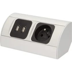 Orno Furniture pistorasia 1x2P+Z, 2xUSB, schuko versio