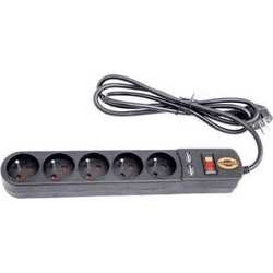 Orvaldi power strip ORV-5 surge protection 5 sockets 1.5 m black (AP5-1,5MU)