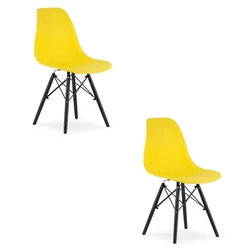 OSAKA stol rumene / črne noge x 2