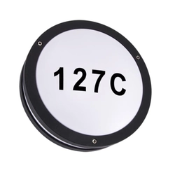 Outdoor wall lamp with the house number SOLINA LED 7,5W 4000K BLACK 03837