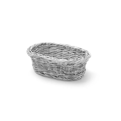 Oval basket, gray, 190x120 mm