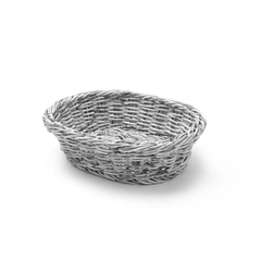 Oval basket, gray, 250x190 mm