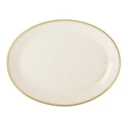 Oval plate Sand 240x190 mm