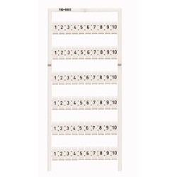 Označenie značky WMB ako vytlačená karta 31 ...40 (10x) roztiahnuteľný s 5 mm až5,2 mm vytlačené vodorovne pre montáž nacvakávacou bielou farbou