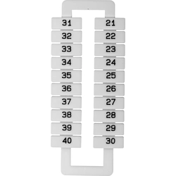 Oznaka grupe EM za terminalne blokove 2,5-70mm2 /21-40/ bijela 20szt. (43192)