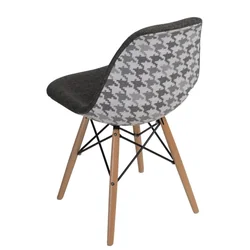 P016W Pattern chair, gray/houndstooth