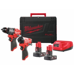 Pachet de mașini Milwaukee M12FPP2A2-602X în carcasă Heavy Duty