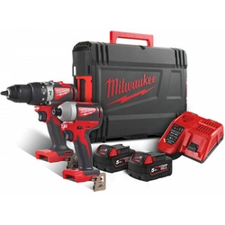 Pacote de máquina Milwaukee M18BLPP2A2-502X em caixa Heavy Duty