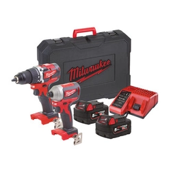 Pacote de máquina Milwaukee M18BLPP2B2-502X em caixa Heavy Duty