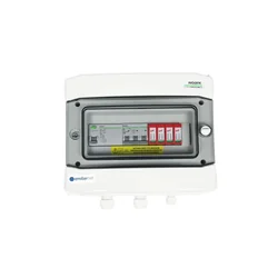 Painel de distribuição CA, IP65, SPD AC Dehn tipo 2, disjuntor 20A 3-F, RCD tipo A 40A/300mA