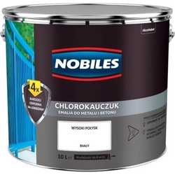 Paint, enamel Nobiles chlorinated rubber 10L WHITE