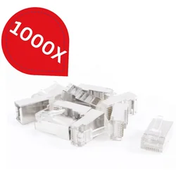 Pakend 1000 tükki Pistik RJ45 CAT6