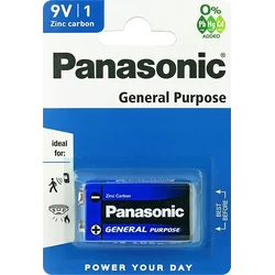 Panasonic akkumulátor 9V blokk 1 db.