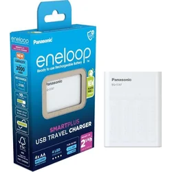 Panasonic Eneloop Smart Plus USB ceļojumu lādētājs BQ-CC87 (K-KJ87MCD40USB)