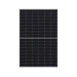Panel fotovoltaico Sharp 410W, medio cortado, marco negro, lámina posterior blanca, marco 30 mm