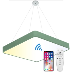 Panel LED verde colgante LEDsviti 400x400mm 24W CCT inteligente con controlador (13213)