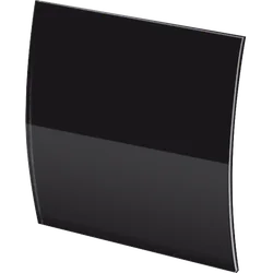 Panel para el cuerpo del ventilador Awenta Escudo Glass negro mate PEGB100M Fi 100mm