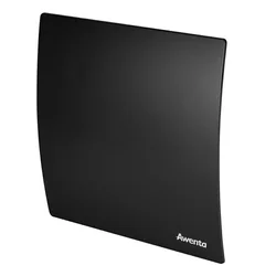 Panel para el cuerpo del ventilador Awenta Escudo, negro brillo PECB125P Fi 125mm