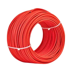 Panel solar - Cables y conectores - 4 mm2 - Rojo - 100M/roll