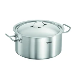 Panela de aço inox com tampa 10,4l Bartscher