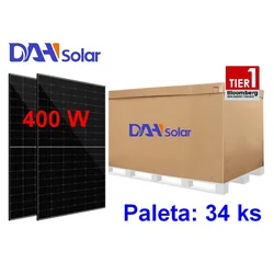 Panele dwustronne DAH Solar DHM-54X10/BF/FS(BB)-400W,, pełny ekran, pełna czerń