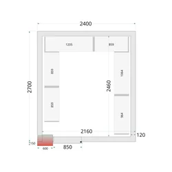 Panels for cold room 120 mm CR 240x270x220 WD