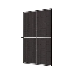 Panneau photovoltaïque Trina 425W, demi-découpé, cadre noir, fond blanc, cadre 30 mm