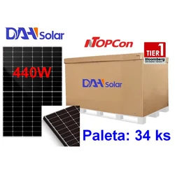 Panneaux DAH Solar DHN-54X16/FS(BW)-440 W, plein écran