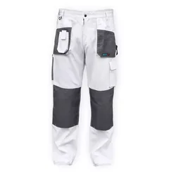 Pantalón de protección Dedra Bh4Sp-Ld Ld/54, Blanco, Línea Blanca 190G/M2