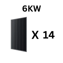 Paquete 14 paneles Hyundai HiE-S415DG, 415W, 6KW, garantía 25 años, marco negro