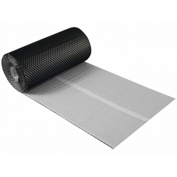 PAROTEC Bandă de scăpare pentru coș de fum din aluminiu 3D canelată5mb negru