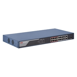 Pārslēgt 16 PoE portus 100Mbps, 2 Gigabit augšupsaites ports, SMART Management — HIKVISION DS-3E1318P-EI