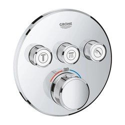 Partea superioară pentru baterie de duș Grohe, SmartControl rotund, comenzi 3