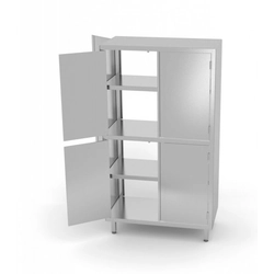 Pass-through cabinet with partition and hinged door 900 x 600 x 1800 mm POLGAST 306096 306096