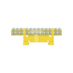 Pawbol Nízká svorkovnice pro kolejnici 12-torowa žlutá TH35 (E.4053)