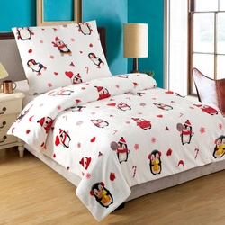 Penguin micro plush bedding,140 x 200 cm