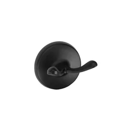 Percha de baño de dos brazos 332868A Negro