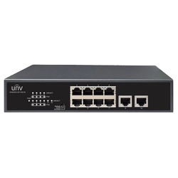 Перемикач 8 PoE портів, 2 висхідних портів RJ45 - UNV NSW2010-10T-POE-IN